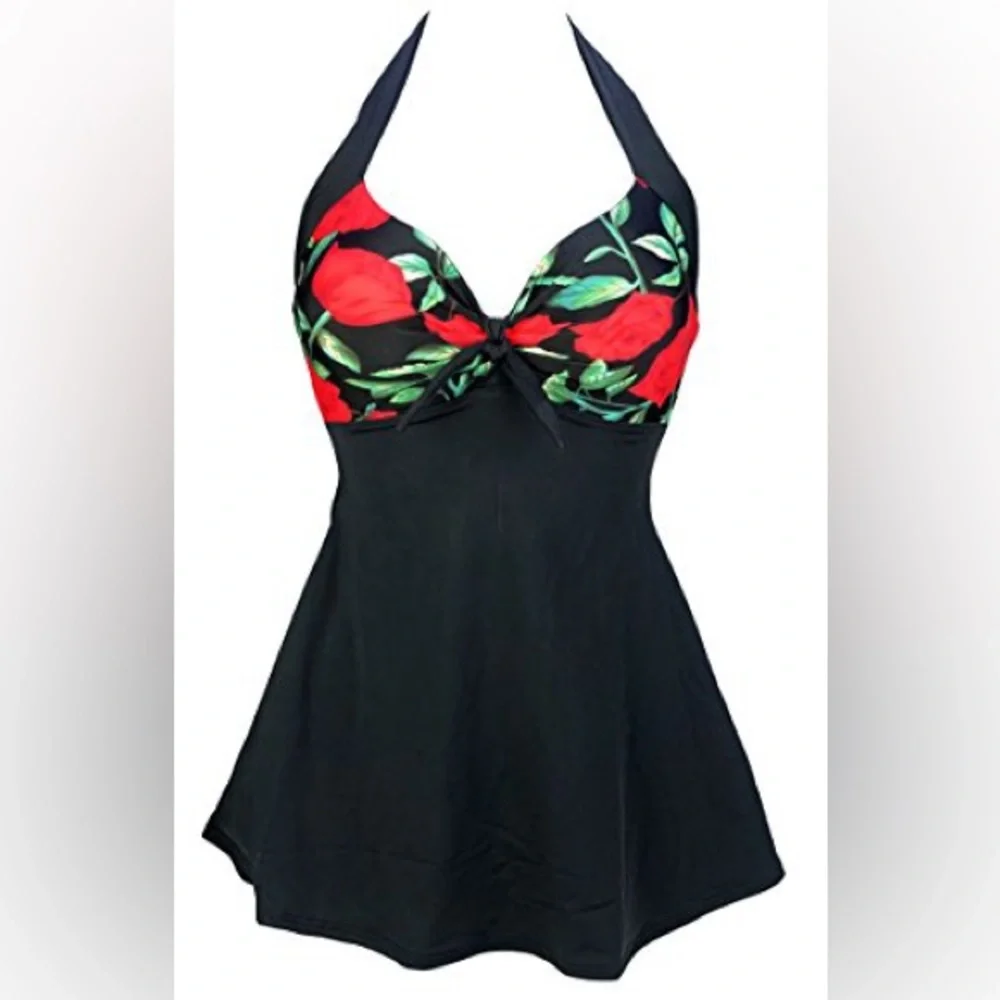 COCOSHIP ONE PIECE SWIMSUIT / SWIMDRESS / Floral / Vintage style / SIZE: 14